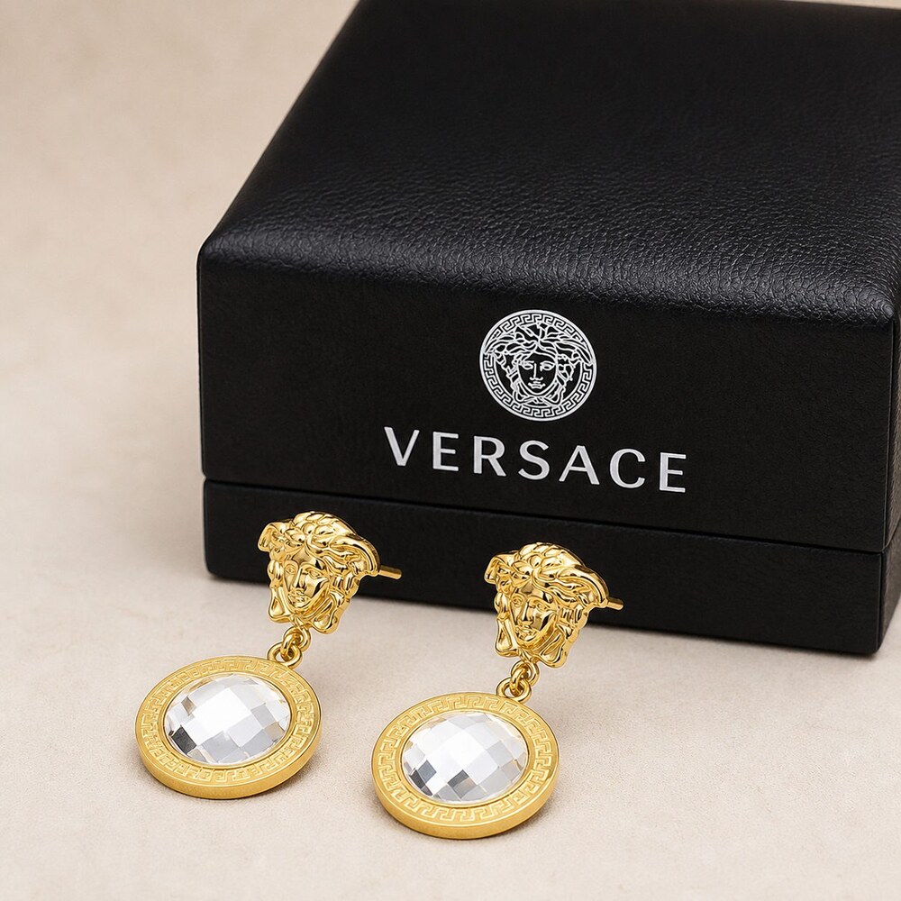 Versace Bold Statement Earrings Style 9 | New with Box - Picture 2 of 9